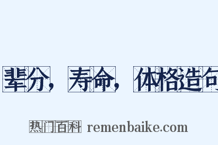 辈分，寿命，体格造句是什么意思的图片